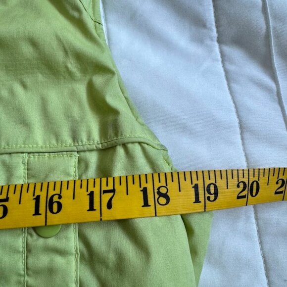 Lacoste Puffer Vest Womens 44 Large Green Zip Up Stand Up Collar Quilted Lightwe - Picture 4 of 10